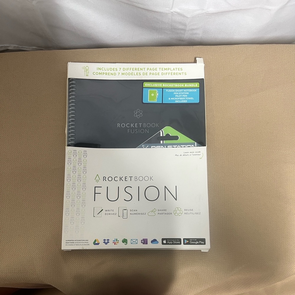 Rocketbook Fusion Smart Reusable Notebook - Black